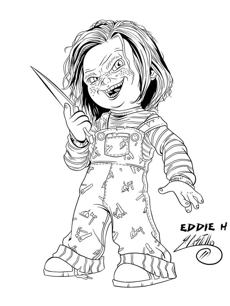 Desenhos de Chucky Para Colorir 17