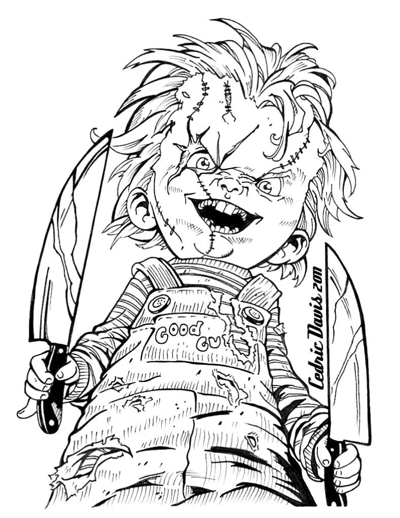 Desenhos de Chucky Para Colorir 18