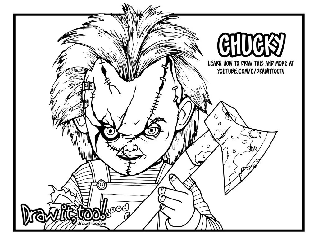 Desenhos de Chucky Para Colorir 21