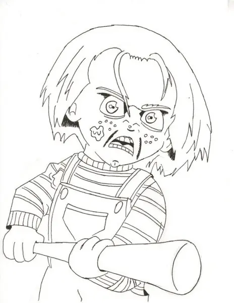 Desenhos de Chucky Para Colorir 25