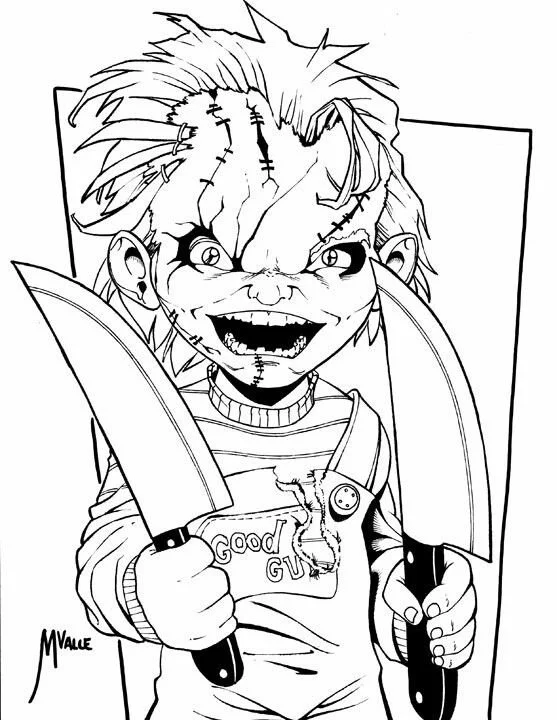 Desenhos de Chucky Para Colorir 26