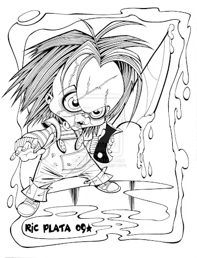 Desenhos de Chucky Para Colorir 35