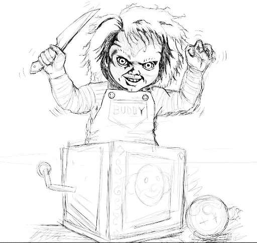 Desenhos de Chucky Para Colorir 8