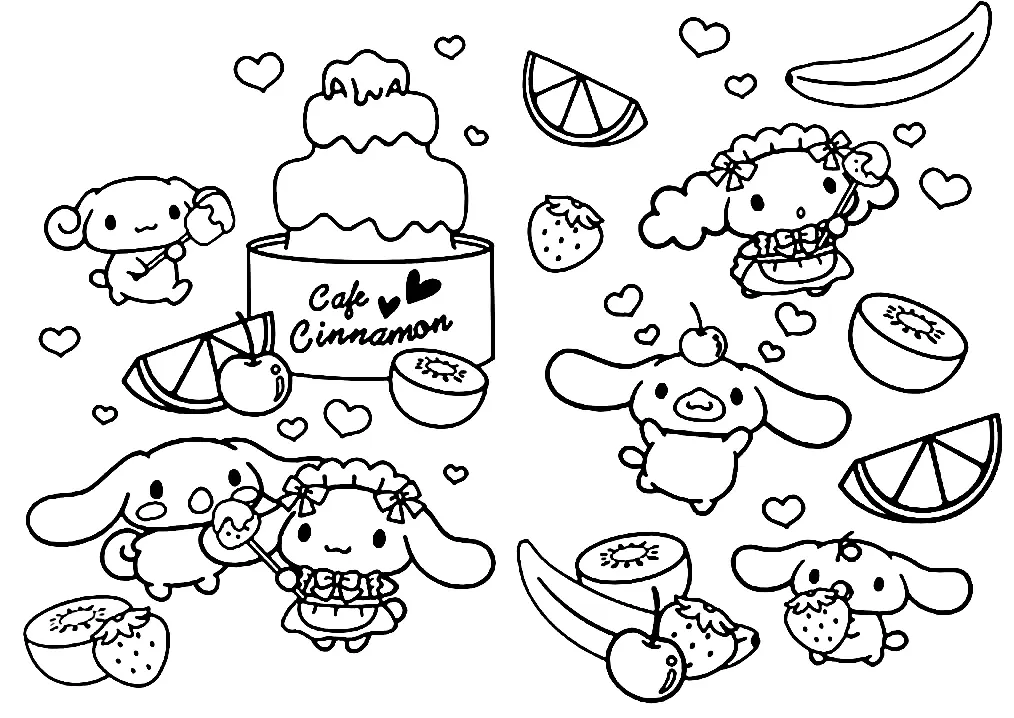 Desenhos de Cinnamoroll Para Colorir 10