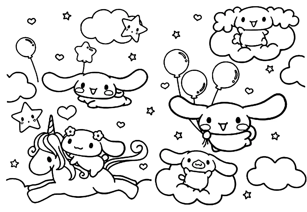 Desenhos de Cinnamoroll Para Colorir 4