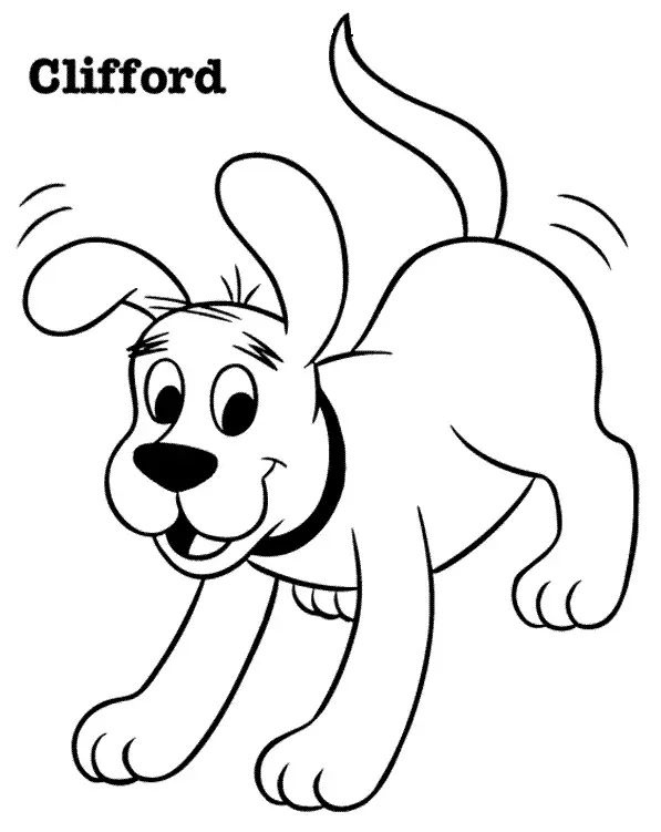 Desenhos de Clifford Para Colorir 1