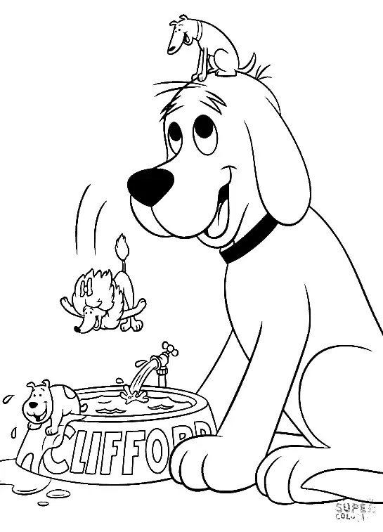 Desenhos de Clifford Para Colorir 12