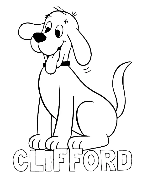 Desenhos de Clifford Para Colorir 2