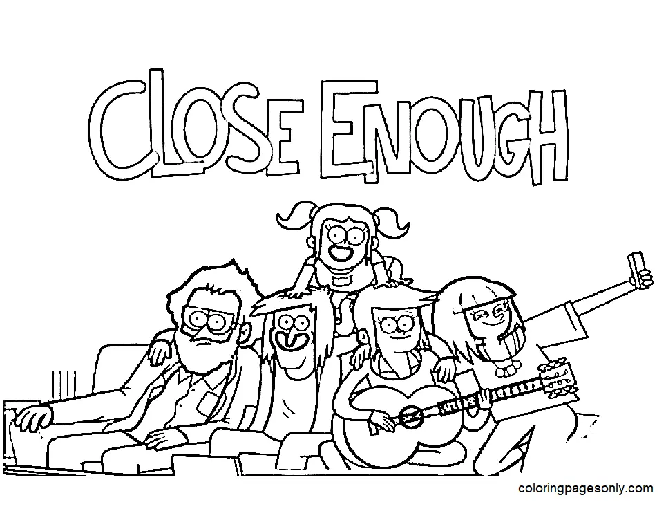 Desenhos de Close Enough Para Colorir 4