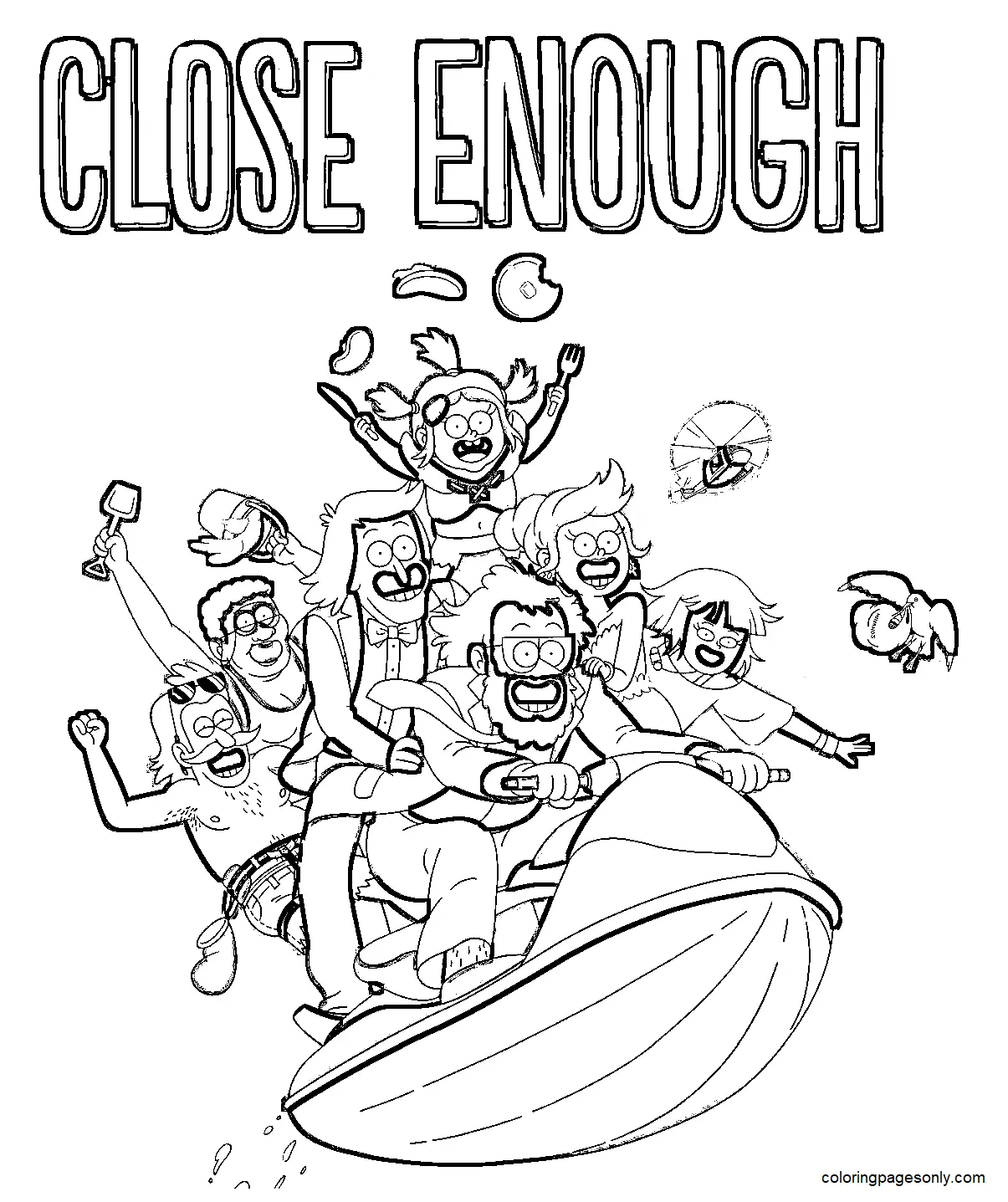 Desenhos de Close Enough Para Colorir 7