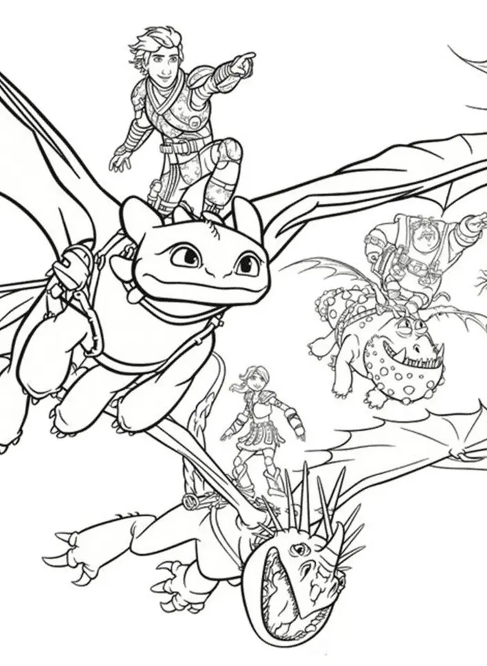 Desenhos de Como Treinar seu dragao Para Colorir 12