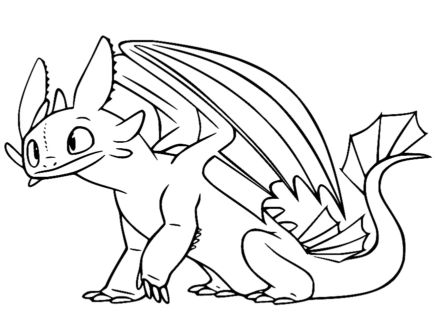 Desenhos de Como Treinar seu dragao Para Colorir 17