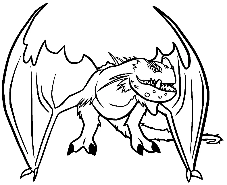 Desenhos de Como Treinar seu dragao Para Colorir 2