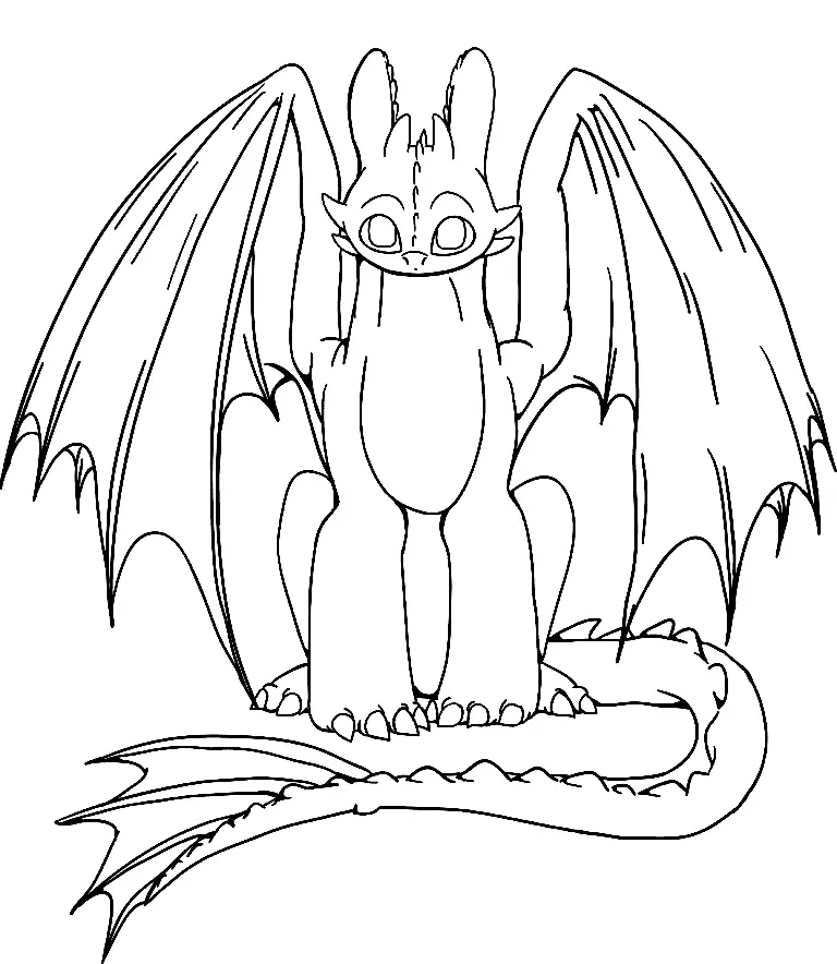 Desenhos de Como Treinar seu dragao Para Colorir 23