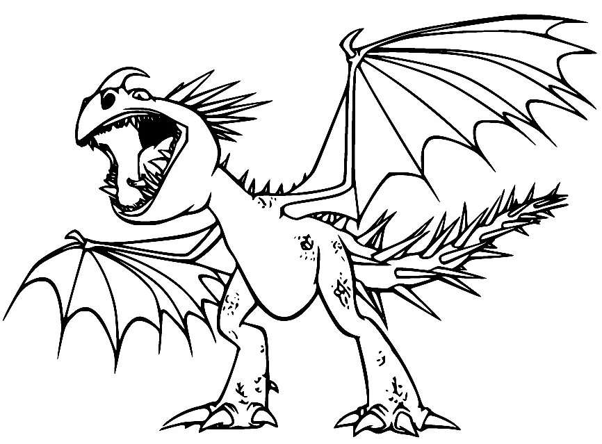 Desenhos de Como Treinar seu dragao Para Colorir 24