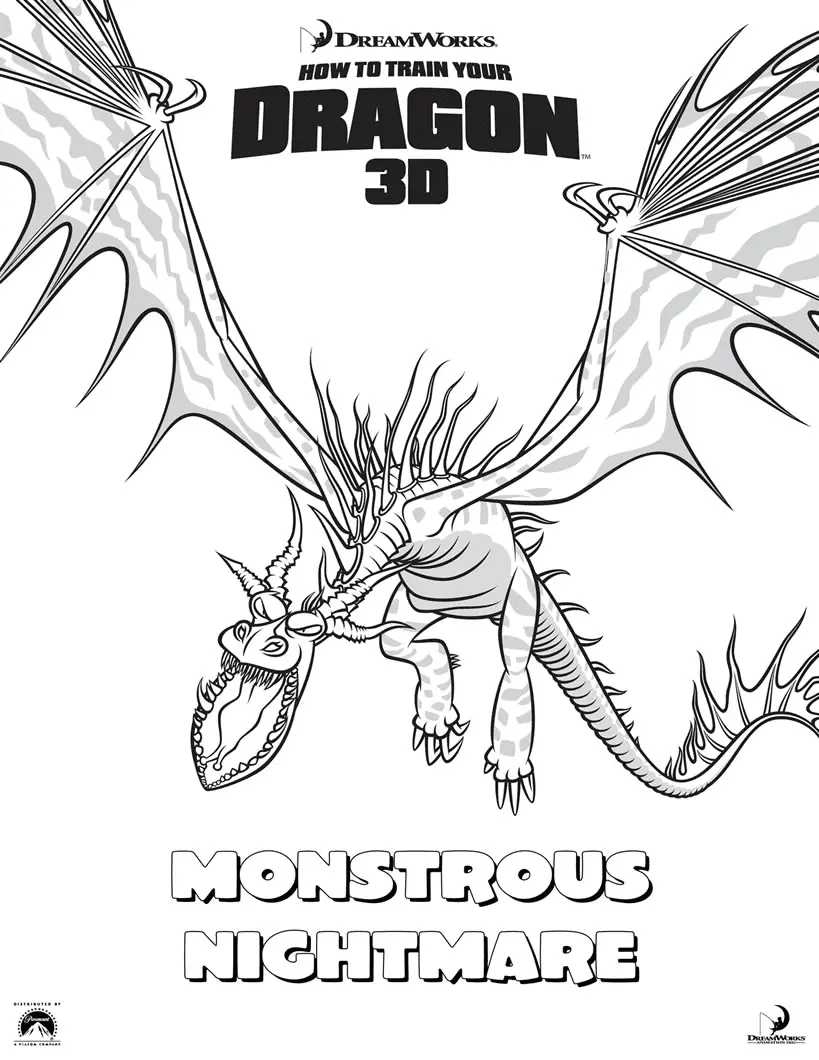 Desenhos de Como Treinar seu dragao Para Colorir 32