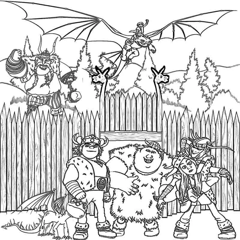 Desenhos de Como Treinar seu dragao Para Colorir 39