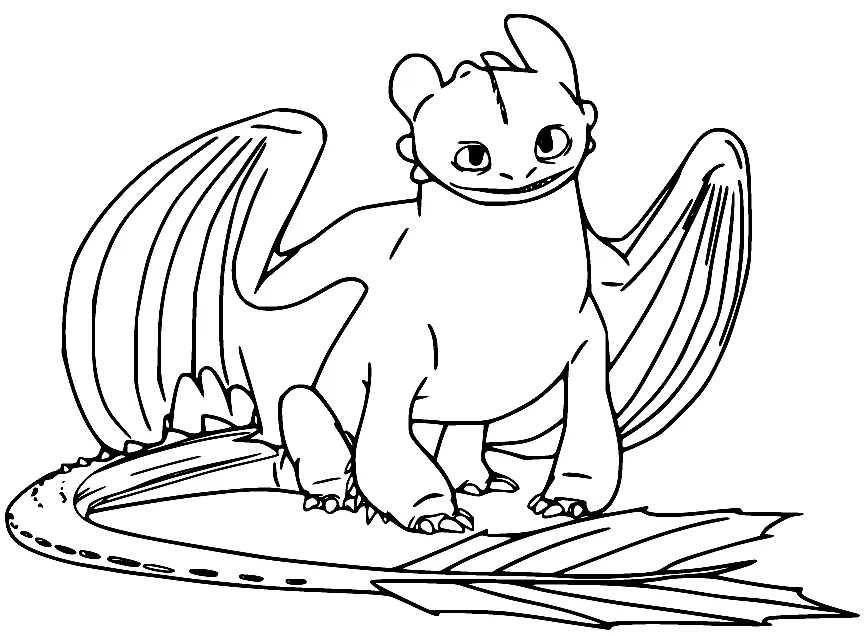 Desenhos de Como Treinar seu dragao Para Colorir 4