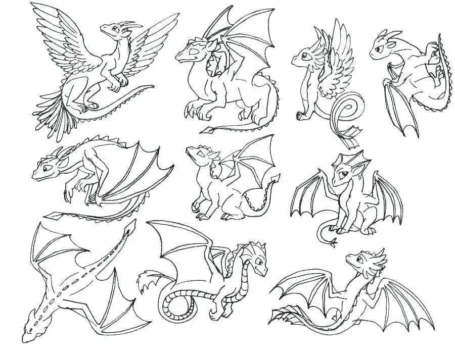 Desenhos de Como Treinar seu dragao Para Colorir 5