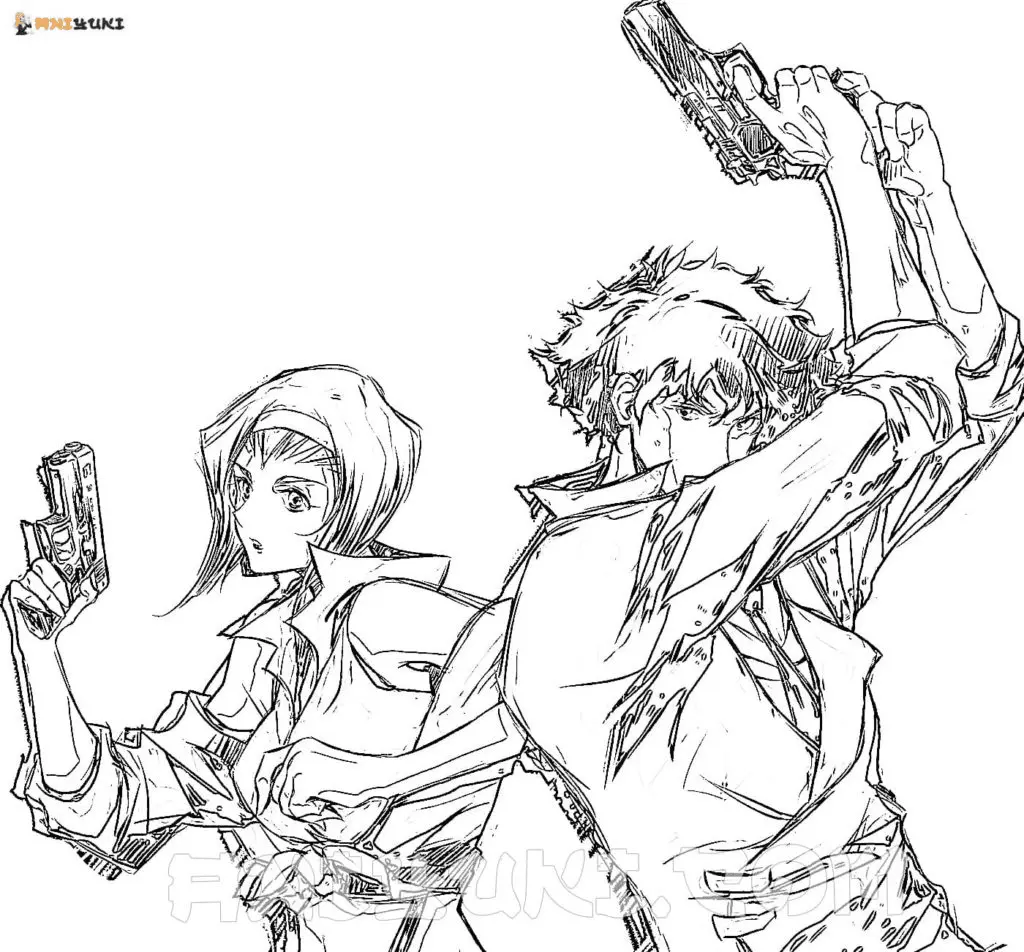 Desenhos de Cowboy Bebop Para Colorir 13