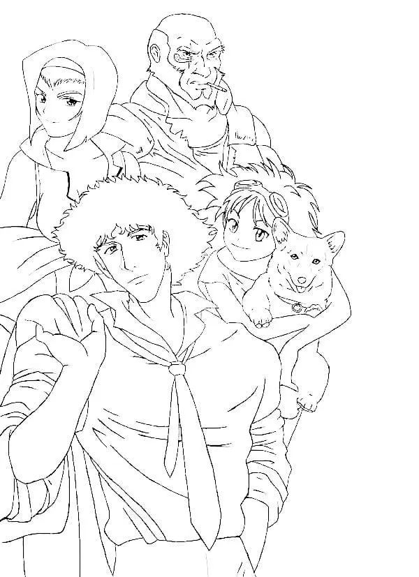 Desenhos de Cowboy Bebop Para Colorir 2