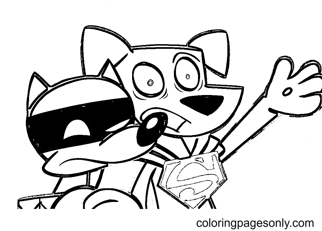 Desenhos de DC Liga dos Super Pets Para Colorir