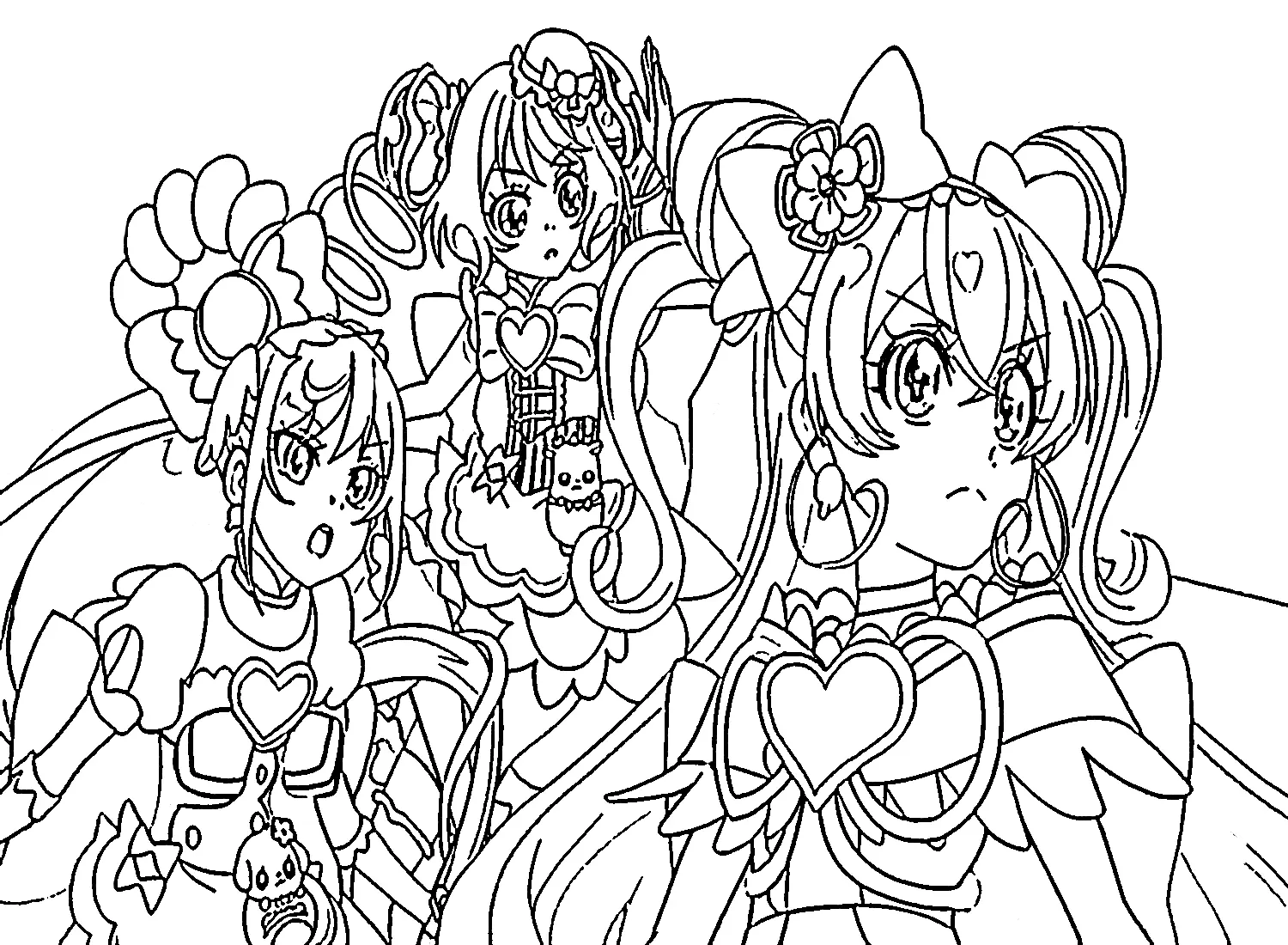 Desenhos de Delicious Party Pretty Cure Para Colorir 12