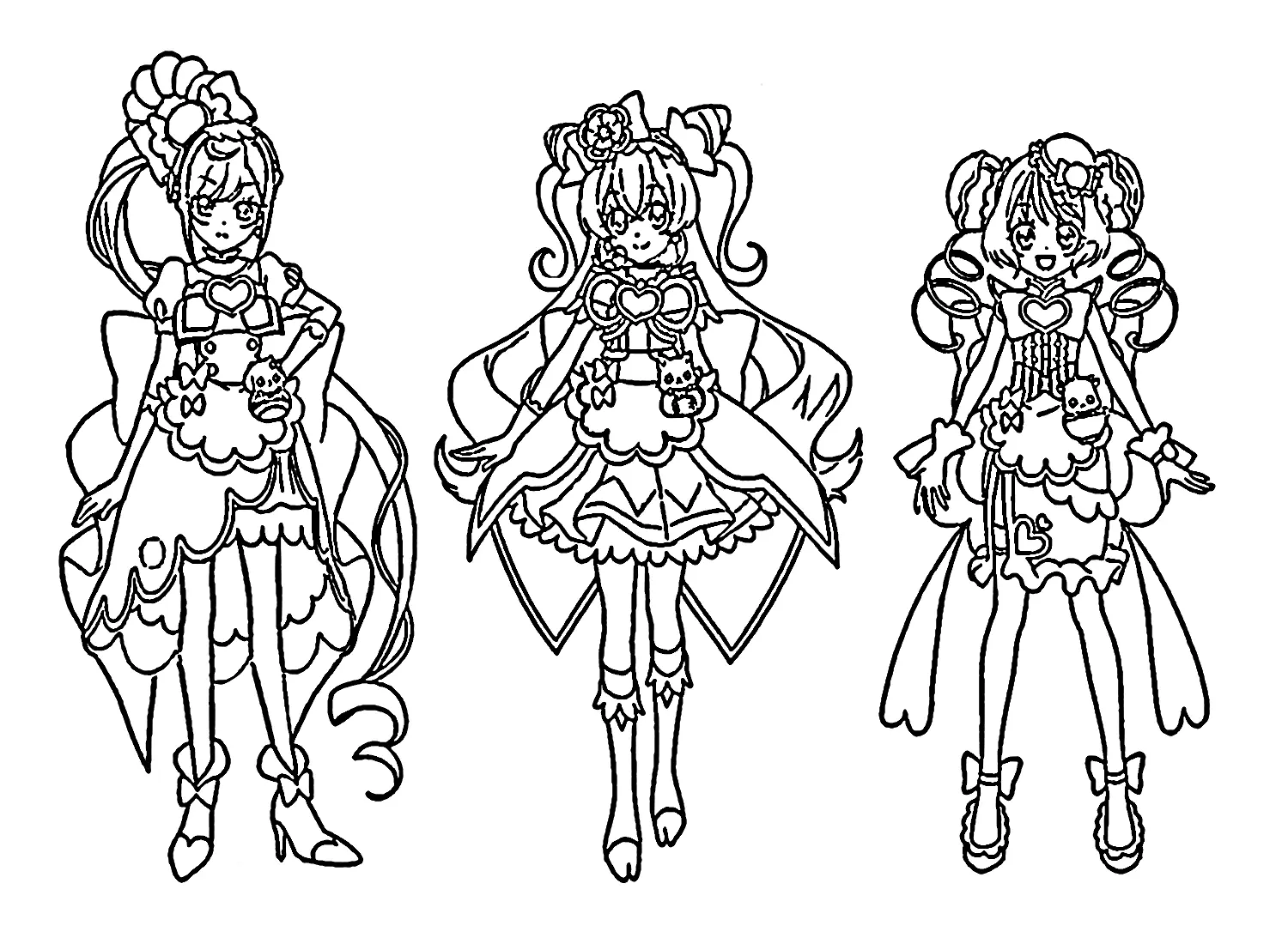 Desenhos de Delicious Party Pretty Cure Para Colorir 24