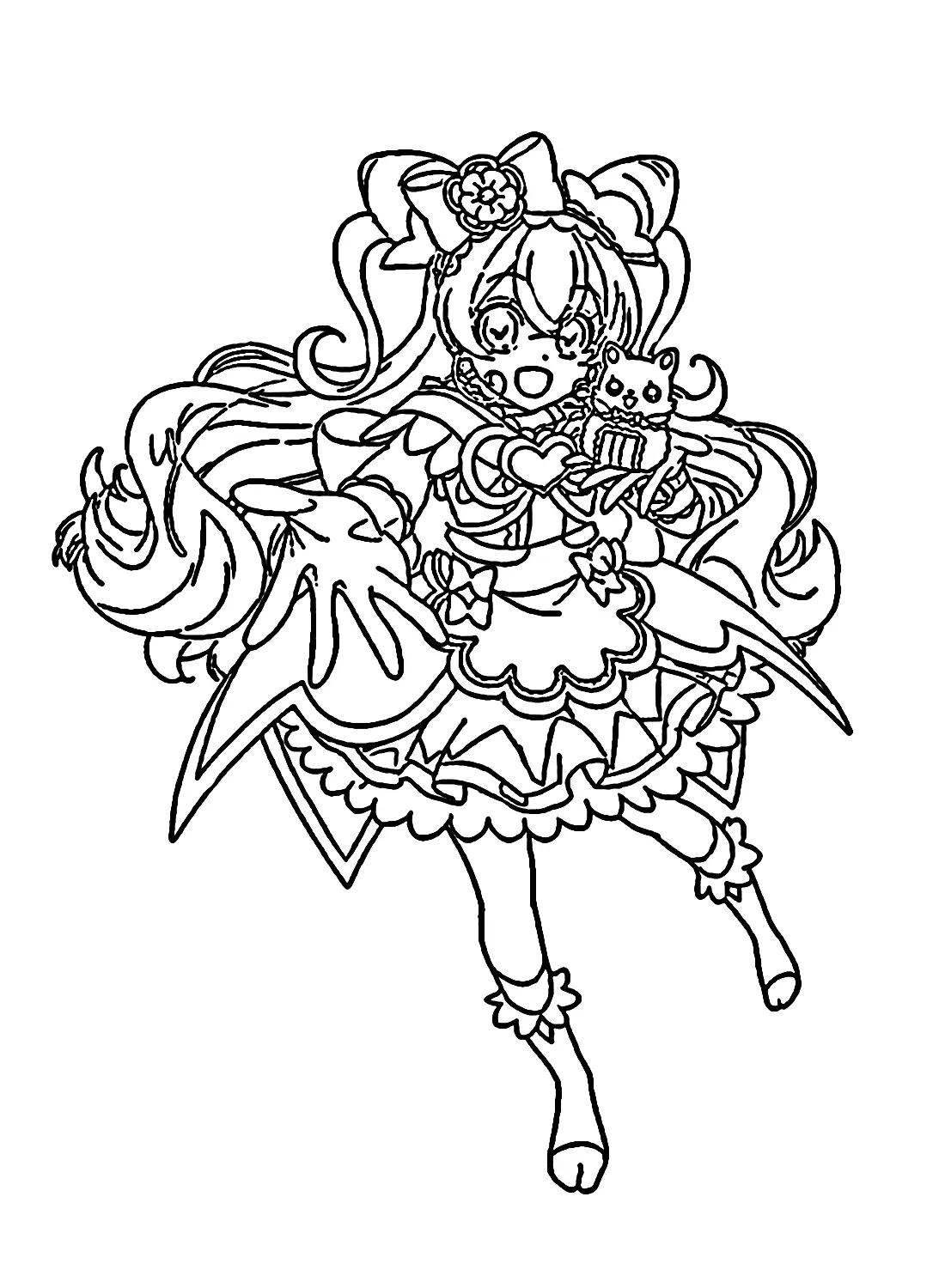 Desenhos de Delicious Party Pretty Cure Para Colorir 6