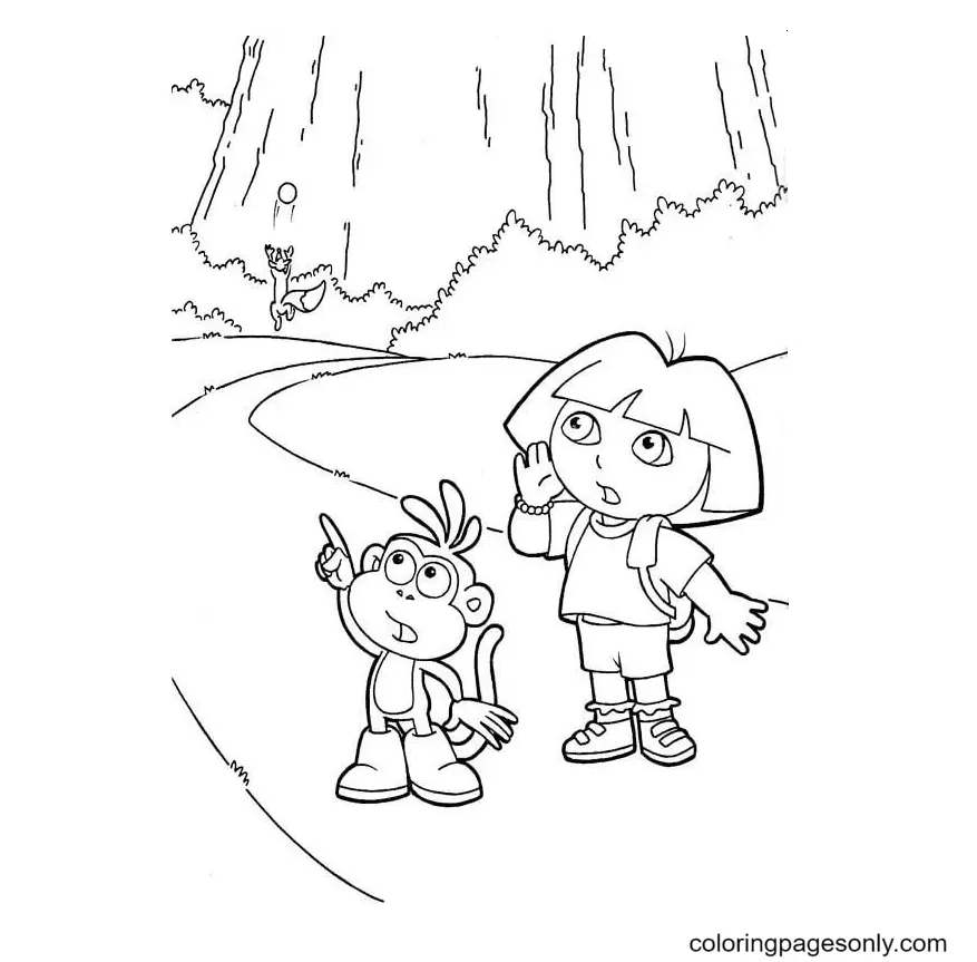 Desenhos de Dora a Aventureira Para Colorir 1