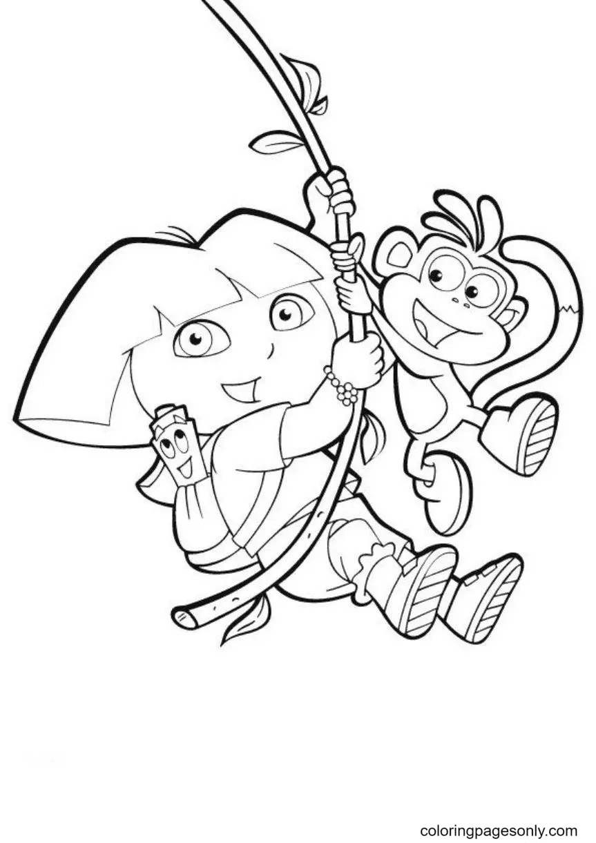 Desenhos de Dora a Aventureira Para Colorir 10