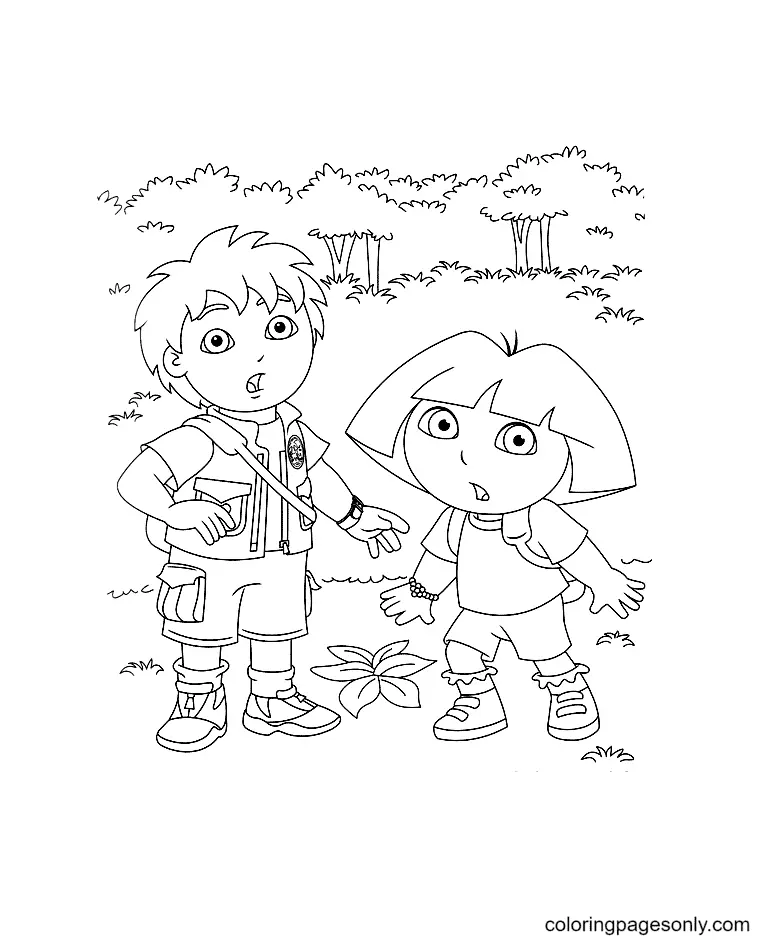 Desenhos de Dora a Aventureira Para Colorir 13