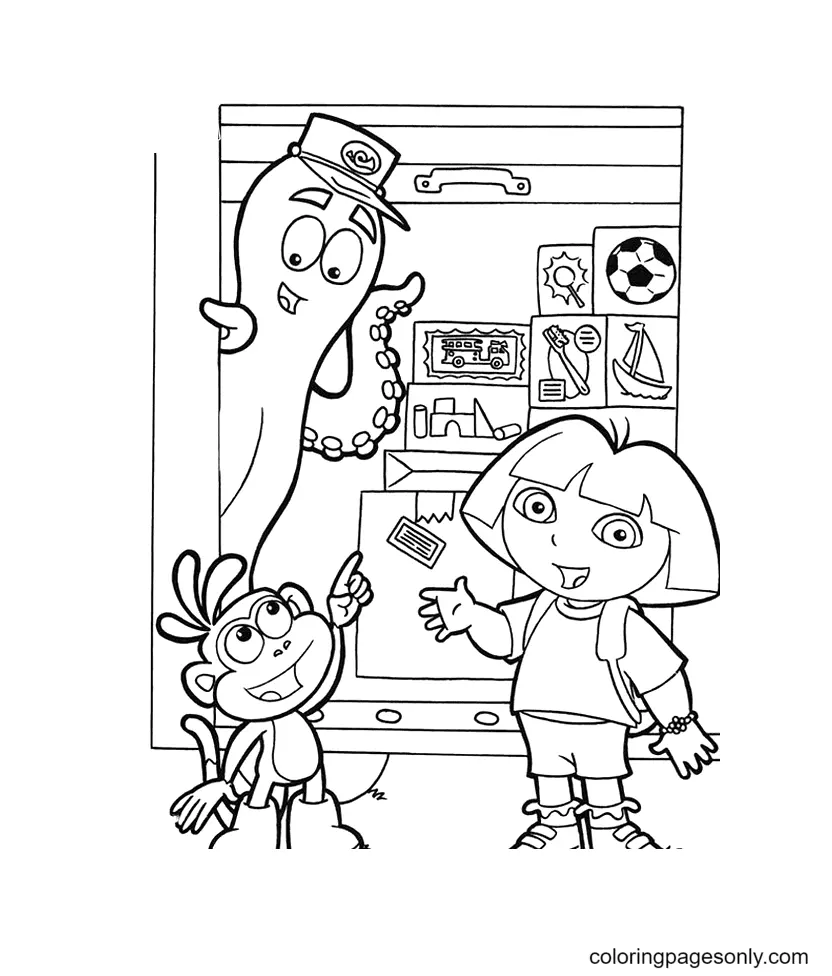 Desenhos de Dora a Aventureira Para Colorir 15