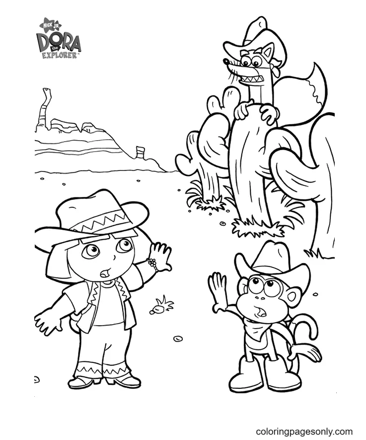 Desenhos de Dora a Aventureira Para Colorir 16