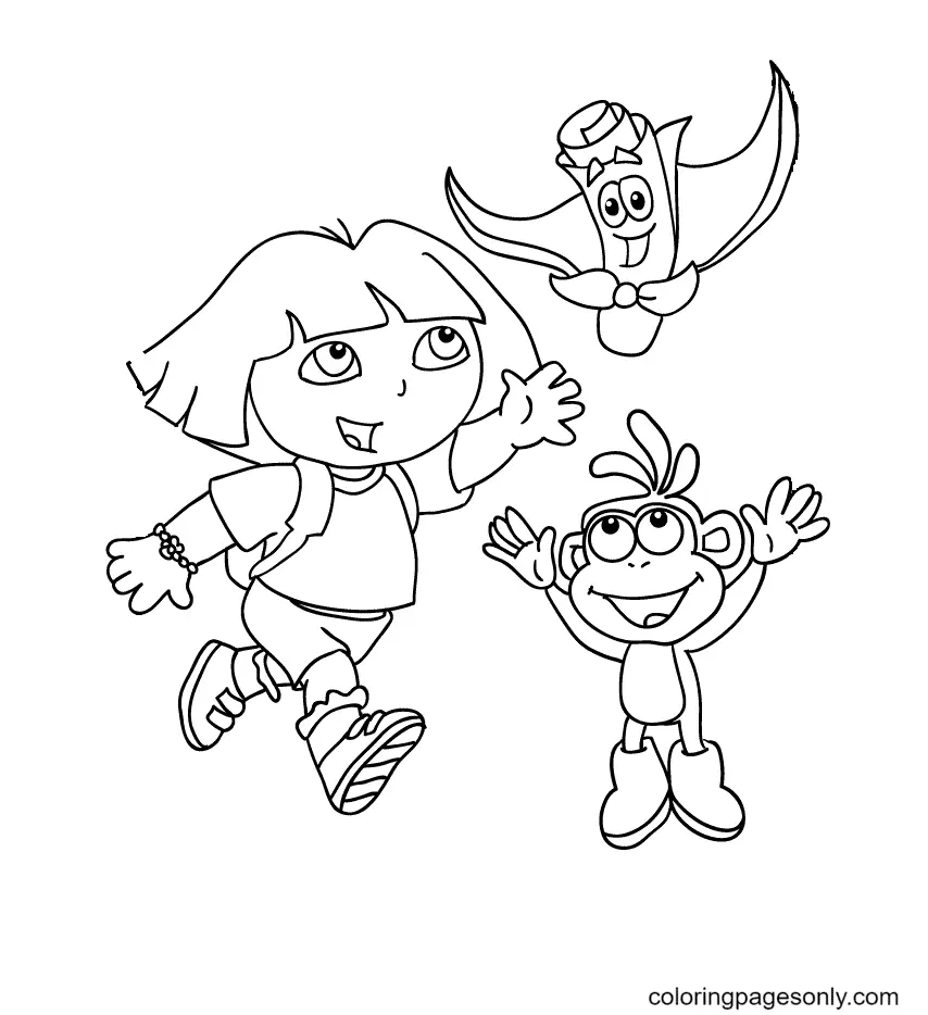 Desenhos de Dora a Aventureira Para Colorir 23