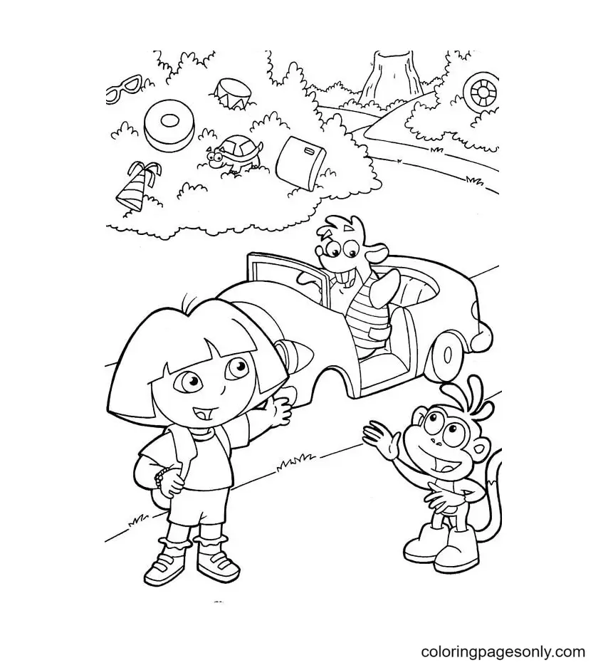 Desenhos de Dora a Aventureira Para Colorir 26