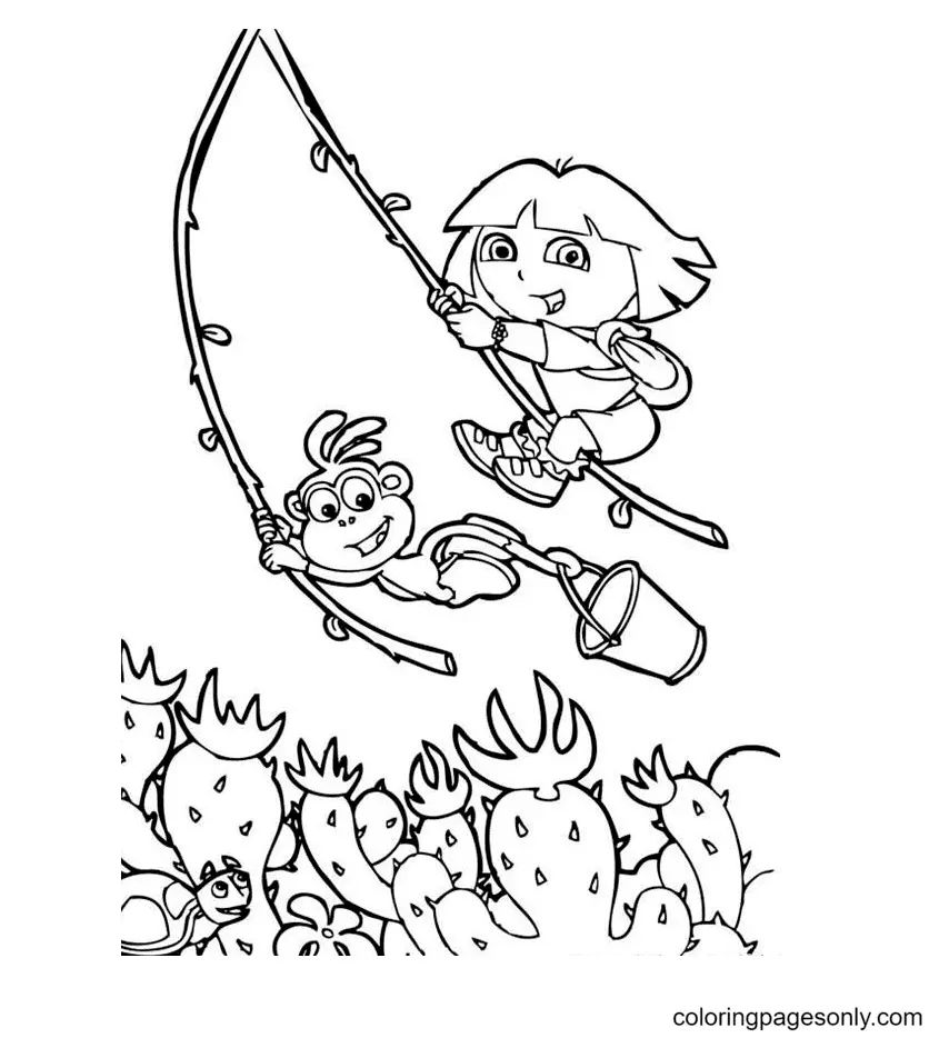 Desenhos de Dora a Aventureira Para Colorir 34