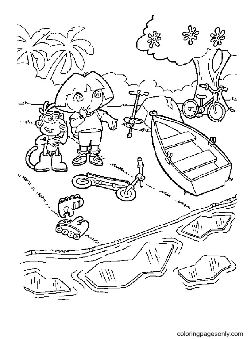 Desenhos de Dora a Aventureira Para Colorir 36