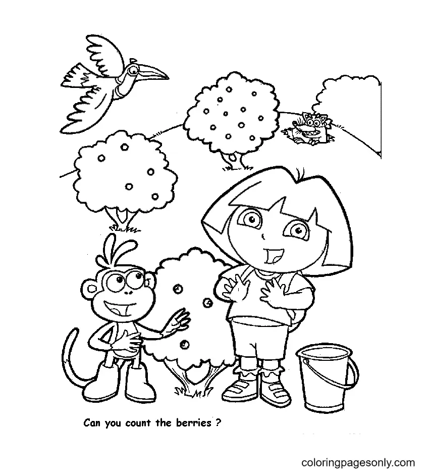 Desenhos de Dora a Aventureira Para Colorir 40