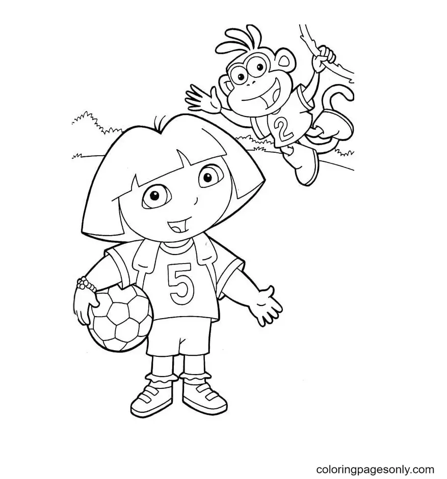 Desenhos de Dora a Aventureira Para Colorir 43