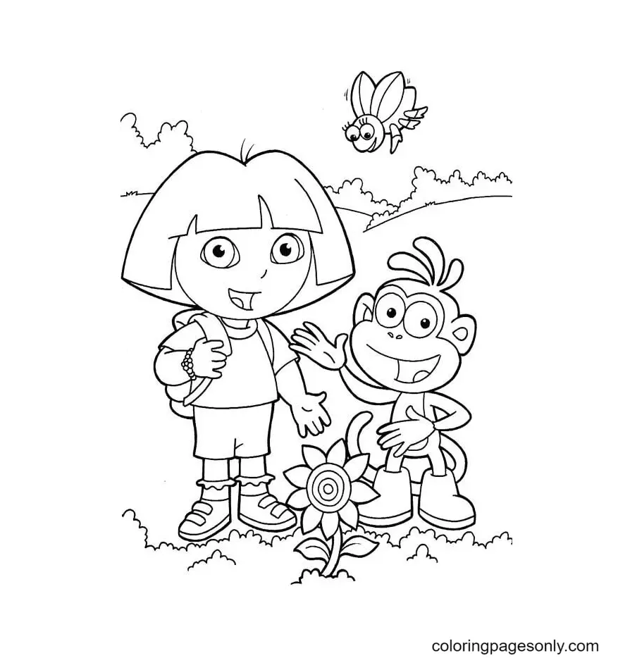 Desenhos de Dora a Aventureira Para Colorir 45