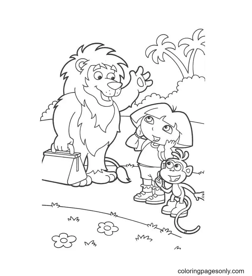 Desenhos de Dora a Aventureira Para Colorir 48