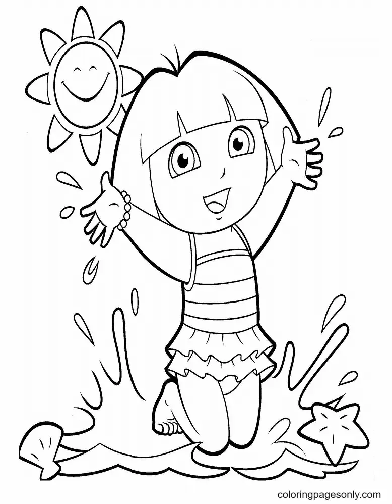 Desenhos de Dora a Aventureira Para Colorir 8