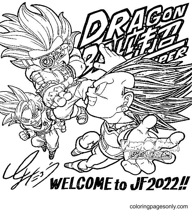 Desenhos de Dragon Ball Super Super Heroi Para Colorir 8