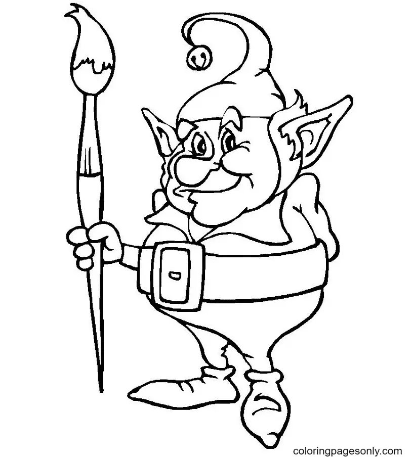 Desenhos de Duende Para Colorir 17