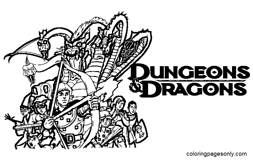 Desenhos de Dungeons e Dragons Para Colorir 2