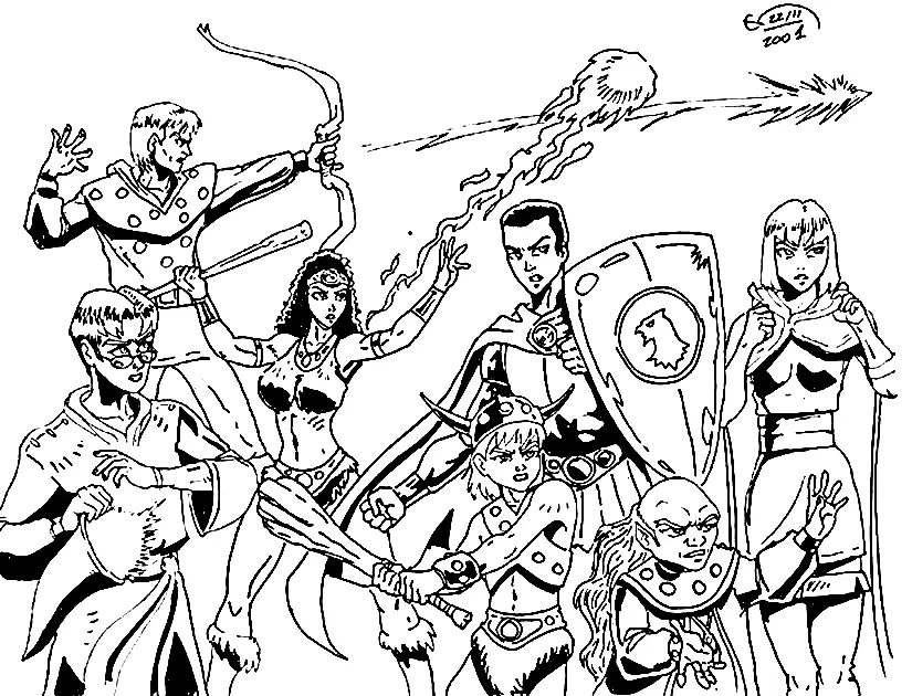 Desenhos de Dungeons e Dragons Para Colorir 5