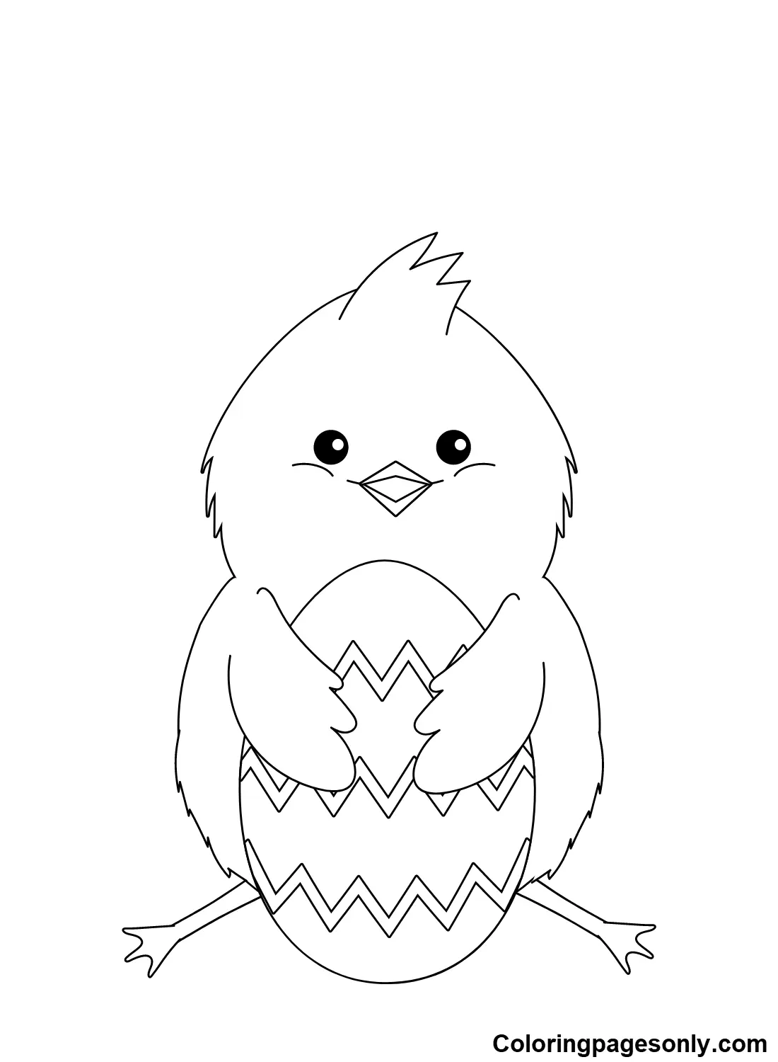 Desenhos de Easter Chick Para Colorir