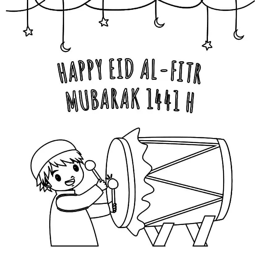 Desenhos de Eid Al Fitr Para Colorir