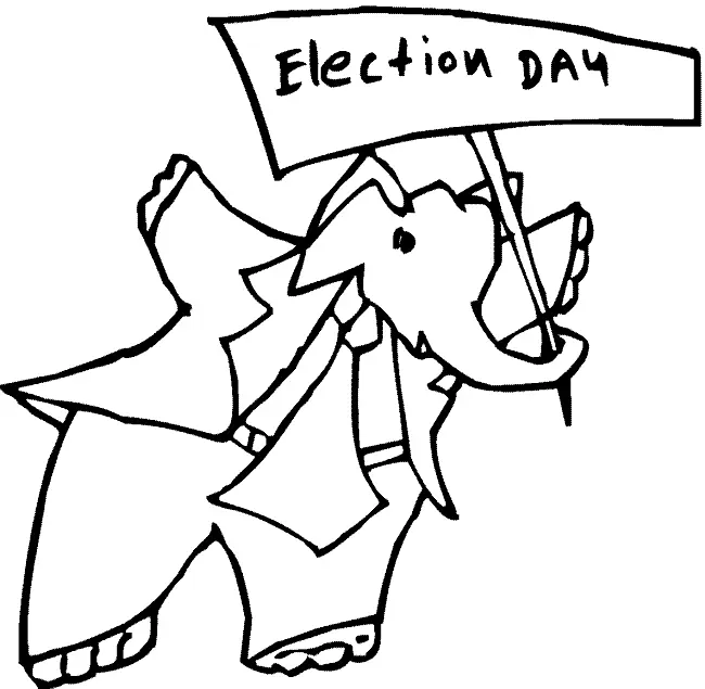 Desenhos de Election Day Para Colorir